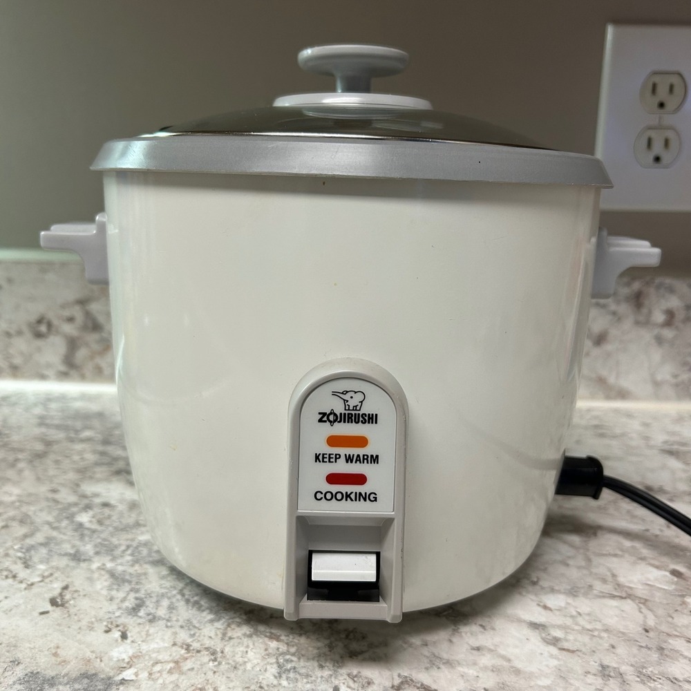 Zojirushi Rice Cooker Steamer 6-Cup White NHS-10 One-Touch Automatic Keep Warm